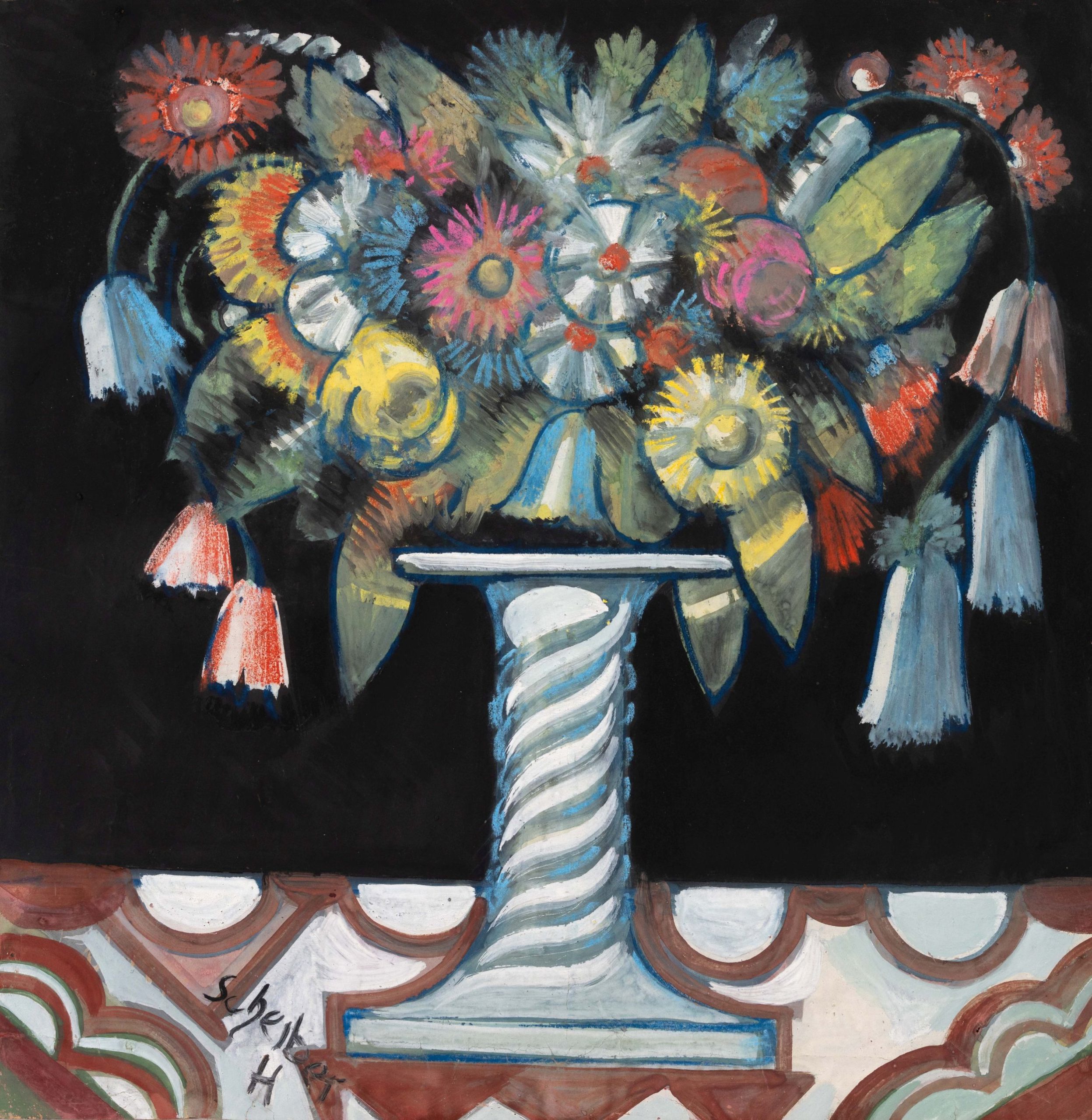 Scheiber Hugó: Virágcsendélet